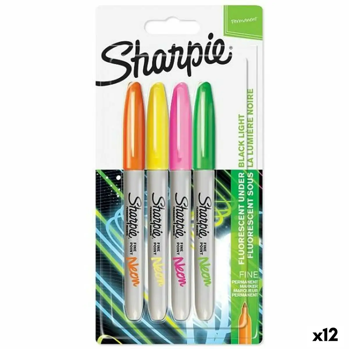 Ensemble de marqueurs sharpie neon multicouleur 4 pieces 1 mm 12 unites _2851. DIAYTAR SENEGAL - Où Chaque Produit est une Histoire à Raconter. Découvrez notre sélection de produits qui vous permettent de créer votre propre récit à travers vos achats.