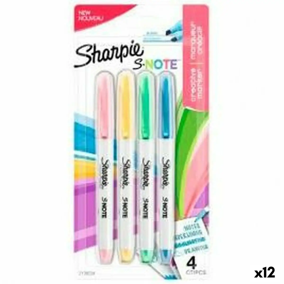 Ensemble de marqueurs sharpie s note multicouleur 4 pieces 1 3 mm 12 unites _8178. Entrez dans l'Univers de DIAYTAR SENEGAL - Où Chaque Produit a son Éclat Unique. Explorez notre gamme variée et choisissez des articles qui illuminent votre quotidien.