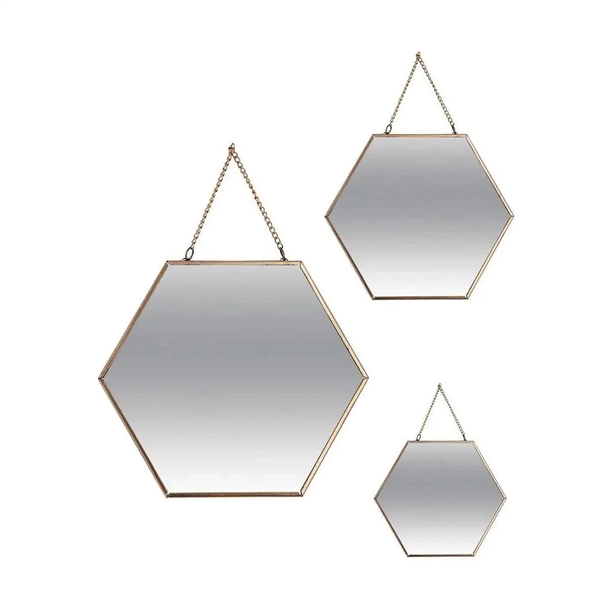 Ensemble de miroirs atmosphera hexagonal dore metal 3 pieces _2229. DIAYTAR SENEGAL - Votre Univers Shopping Éclectique. Explorez nos offres variées et découvrez des articles qui embrassent la diversité et la polyvalence de vos besoins.