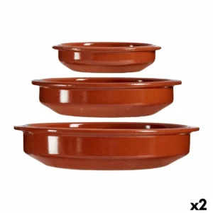 Ensemble de plats de cuisson au four faience 2 unites_6230. DIAYTAR SENEGAL - Où Choisir est un Acte d'Amour pour le Sénégal. Explorez notre boutique en ligne et choisissez des articles qui célèbrent la culture et l'artisanat du pays.