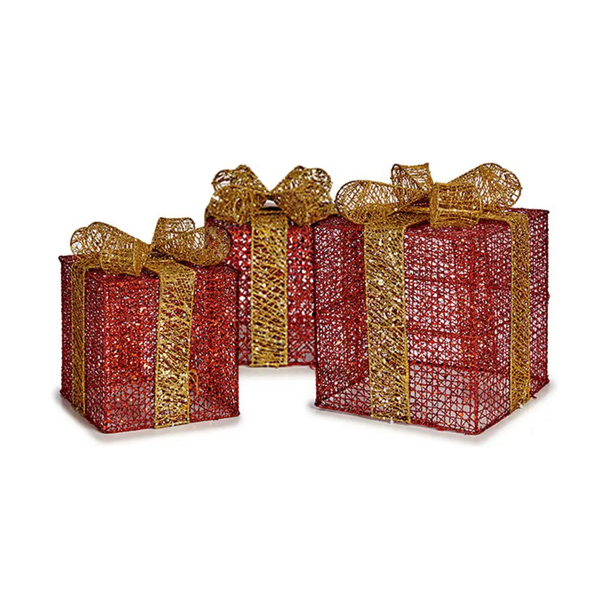 Ensemble decorations de noel rouge metal boite cadeau dore_4756. DIAYTAR SENEGAL - L'Artisanat à Portée de Clic. Découvrez notre boutique en ligne pour trouver des produits uniques qui célèbrent la créativité et l'artisanat sénégalais.