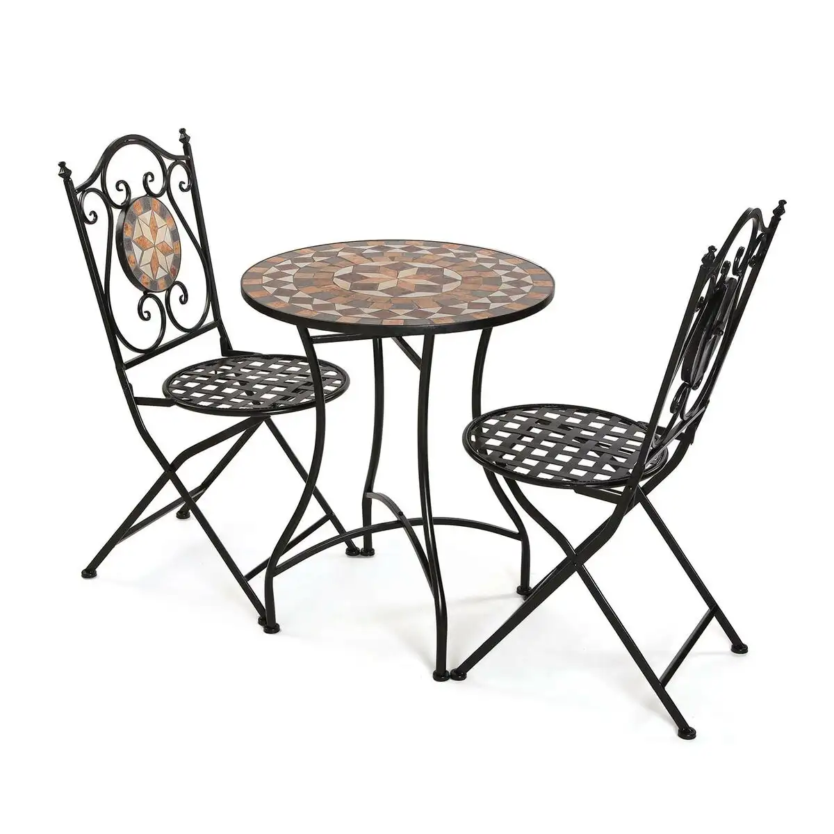 Ensemble table 2 chaises versa ikaro noir metal 60 x 71 x 60 cm_6415. DIAYTAR SENEGAL - Où Choisir est un Plaisir Responsable. Explorez notre boutique en ligne et adoptez des produits qui reflètent notre engagement envers la durabilité.