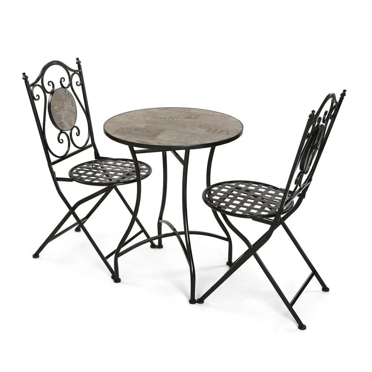 Ensemble table 2 chaises versa ivar noir metal 60 x 71 x 60 cm_9620. DIAYTAR SENEGAL - Votre Plateforme Shopping, Votre Choix Éclairé. Explorez nos offres et choisissez des articles de qualité qui reflètent votre style et vos valeurs.