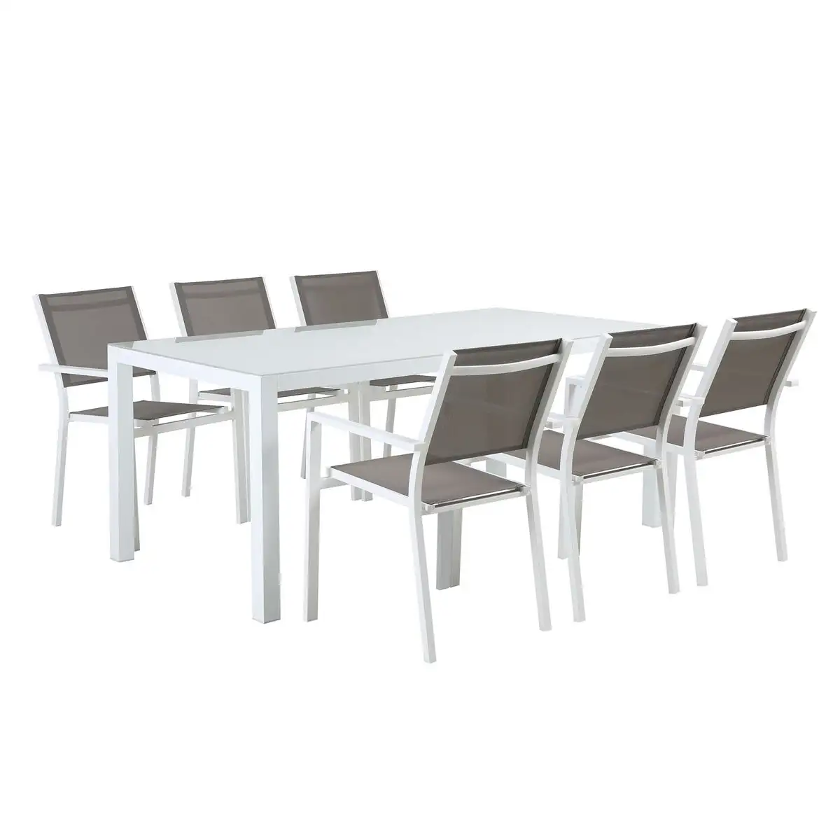 Ensemble table 6 chaises dkd home decor exterieur aluminium 180 x 90 x 75 cm _2364. DIAYTAR SENEGAL - Où Choisir est une Célébration de l'Artisanat. Explorez notre boutique en ligne et choisissez des articles qui incarnent l'art et le savoir-faire du Sénégal.