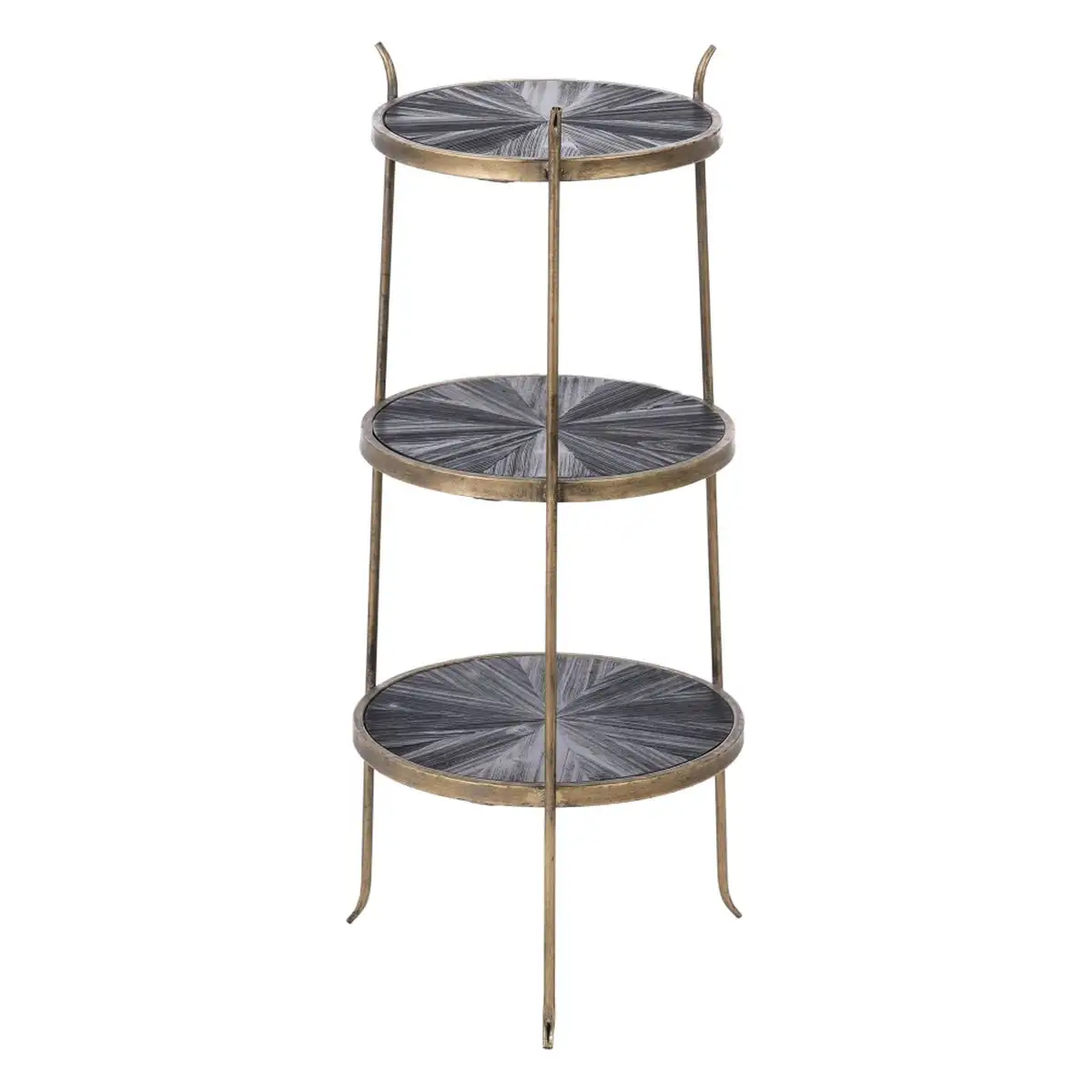 Etagere 37 5 x 39 x 89 4 cm noir dore metal bois_9239. DIAYTAR SENEGAL - L'Art de Magasiner sans Limites. Naviguez à travers notre collection diversifiée pour trouver des produits qui élargiront vos horizons shopping.