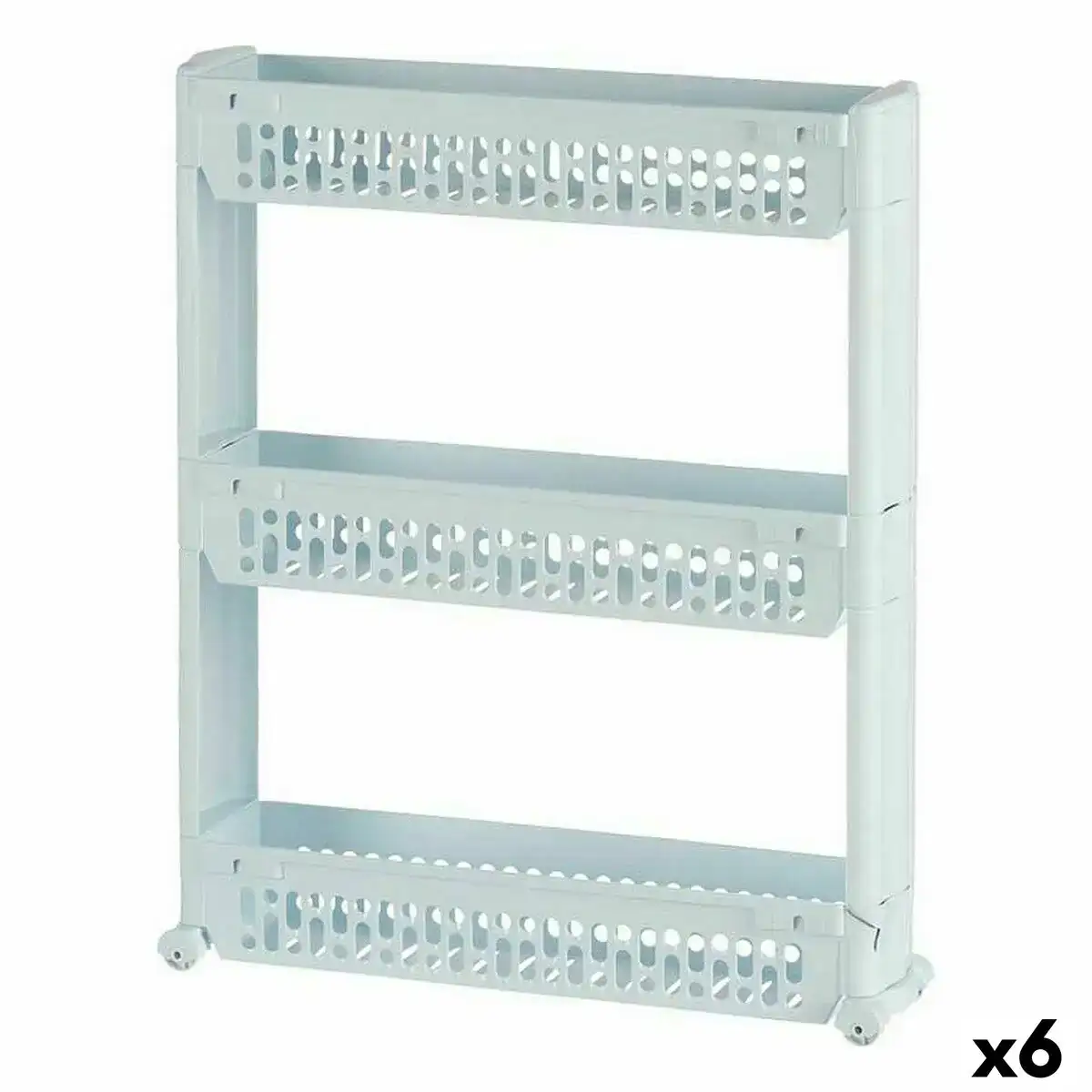 Etagere avec des roues blanc plastique 54 5 x 13 x 67 cm 6 unites _3789. DIAYTAR SENEGAL - L'Essence de la Tradition et de la Modernité réunies. Explorez notre plateforme en ligne pour trouver des produits authentiques du Sénégal, tout en découvrant les dernières tendances du monde moderne.