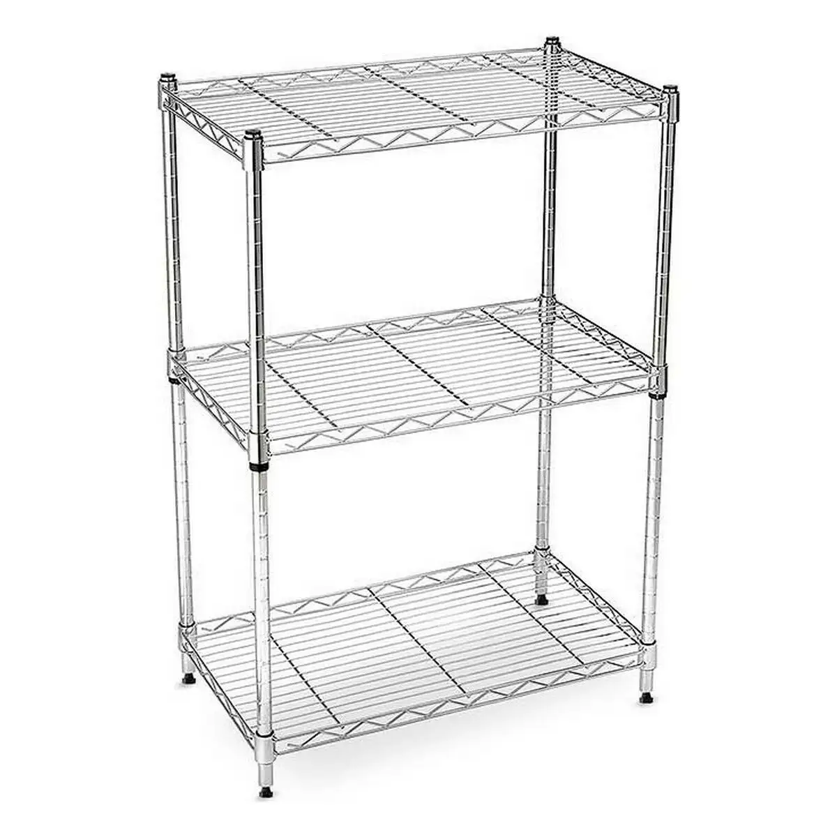 Etagere confortime 3 niveaux chrome 50 x 30 x 70 cm _9739. DIAYTAR SENEGAL - Votre Passage vers l'Élégance Abordable. Explorez notre collection où chaque produit est choisi pour sa qualité et son accessibilité, incarnant ainsi l'essence du Sénégal.