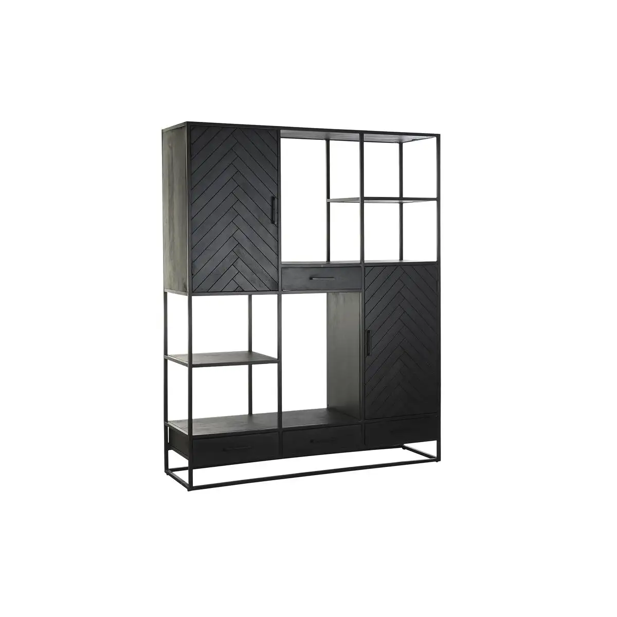 Etagere dkd home decor 160 x 45 x 200 cm noir metal bois de manguier_4395. Entrez dans le Monde de DIAYTAR SENEGAL - Où Chaque Produit Raconte une Histoire Unique. Explorez notre sélection et laissez-vous transporter par des récits à travers les articles que vous choisissez.