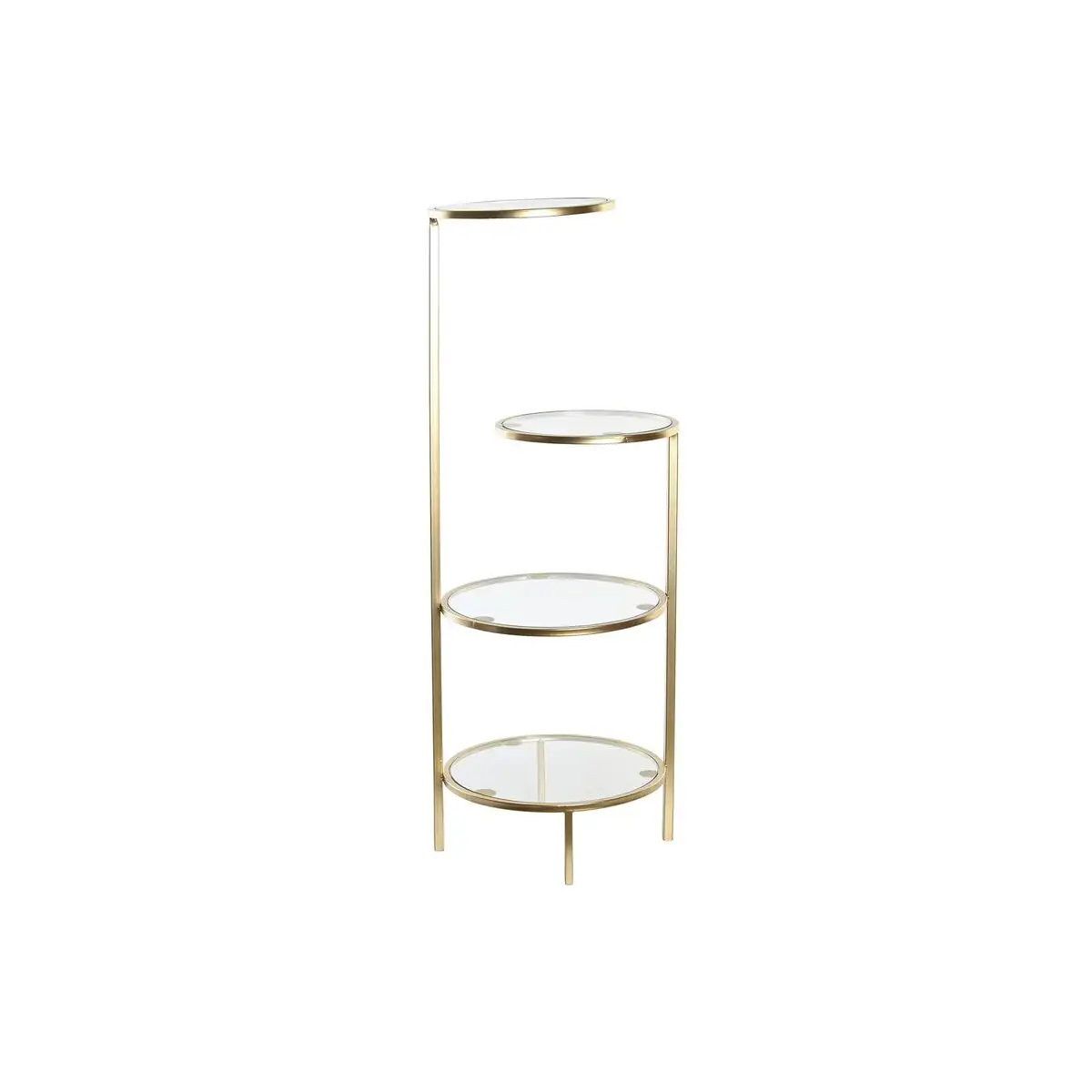 Etagere dkd home decor 32 5 x 30 x 86 cm verre dore metal_3719. DIAYTAR SENEGAL - Votre Passage vers l'Éclat et la Beauté. Explorez notre boutique en ligne et trouvez des produits qui subliment votre apparence et votre espace.