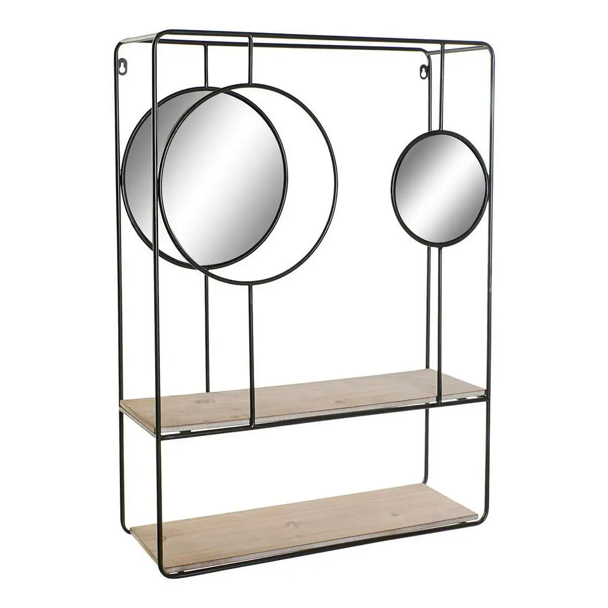 Etagere dkd home decor 60 x 17 x 80 cm miroir naturel noir metal bois mdf_1245. DIAYTAR SENEGAL - Là où le Chic Rencontre la Tradition. Naviguez à travers notre catalogue et choisissez des produits qui équilibrent l'élégance intemporelle et l'innovation moderne.