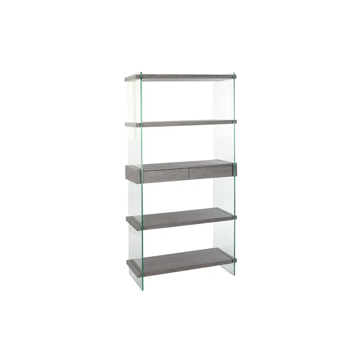 Etagere dkd home decor 90 x 35 x 180 cm verre gris transparent bois mdf_5203. DIAYTAR SENEGAL - L'Art de Vivre le Shopping Inspiré. Parcourez notre catalogue et choisissez des produits qui reflètent votre passion pour la beauté et l'authenticité.