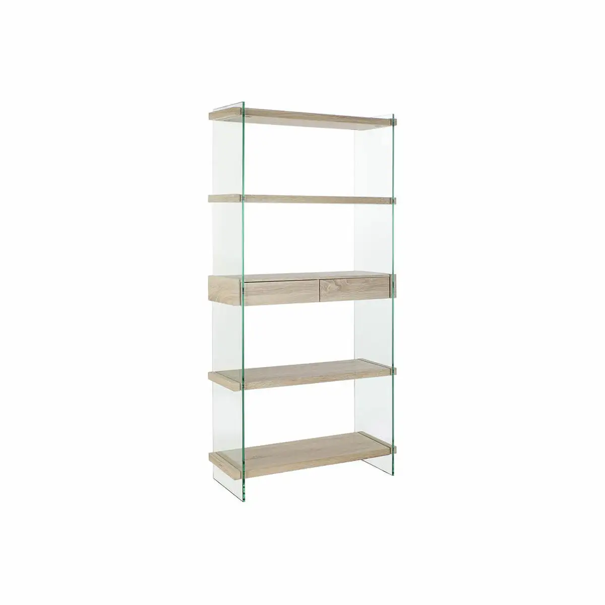 Etagere dkd home decor 90 x 35 x 180 cm verre naturel bois transparent bois mdf_1561. DIAYTAR SENEGAL - Où Choisir est une Célébration de l'Artisanat. Explorez notre boutique en ligne et choisissez des articles qui incarnent l'art et le savoir-faire du Sénégal.