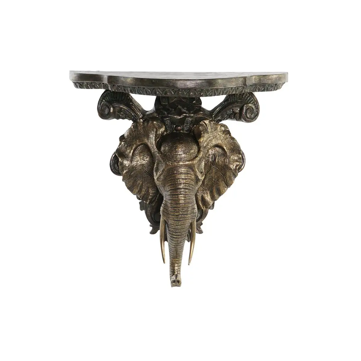 Etagere dkd home decor elephant dore resine 36 5 x 16 5 x 36 cm _3037. DIAYTAR SENEGAL - Où Chaque Produit a sa Place. Parcourez notre catalogue et choisissez des articles qui s'intègrent parfaitement à votre style et à votre espace.