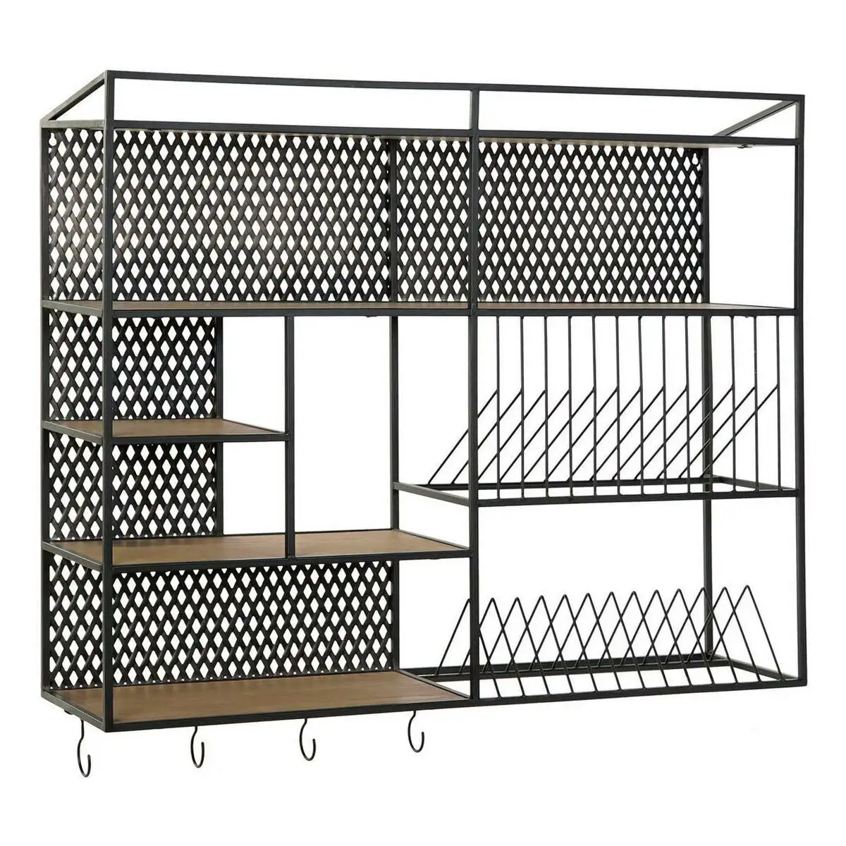 Etagere dkd home decor naturel noir metal 5 etageres bois mdf 100 x 24 x 90 cm _6340. DIAYTAR SENEGAL - Là où Chaque Produit Est une Trouvaille. Parcourez notre catalogue diversifié et découvrez des articles qui enrichiront votre quotidien, du pratique à l'insolite.