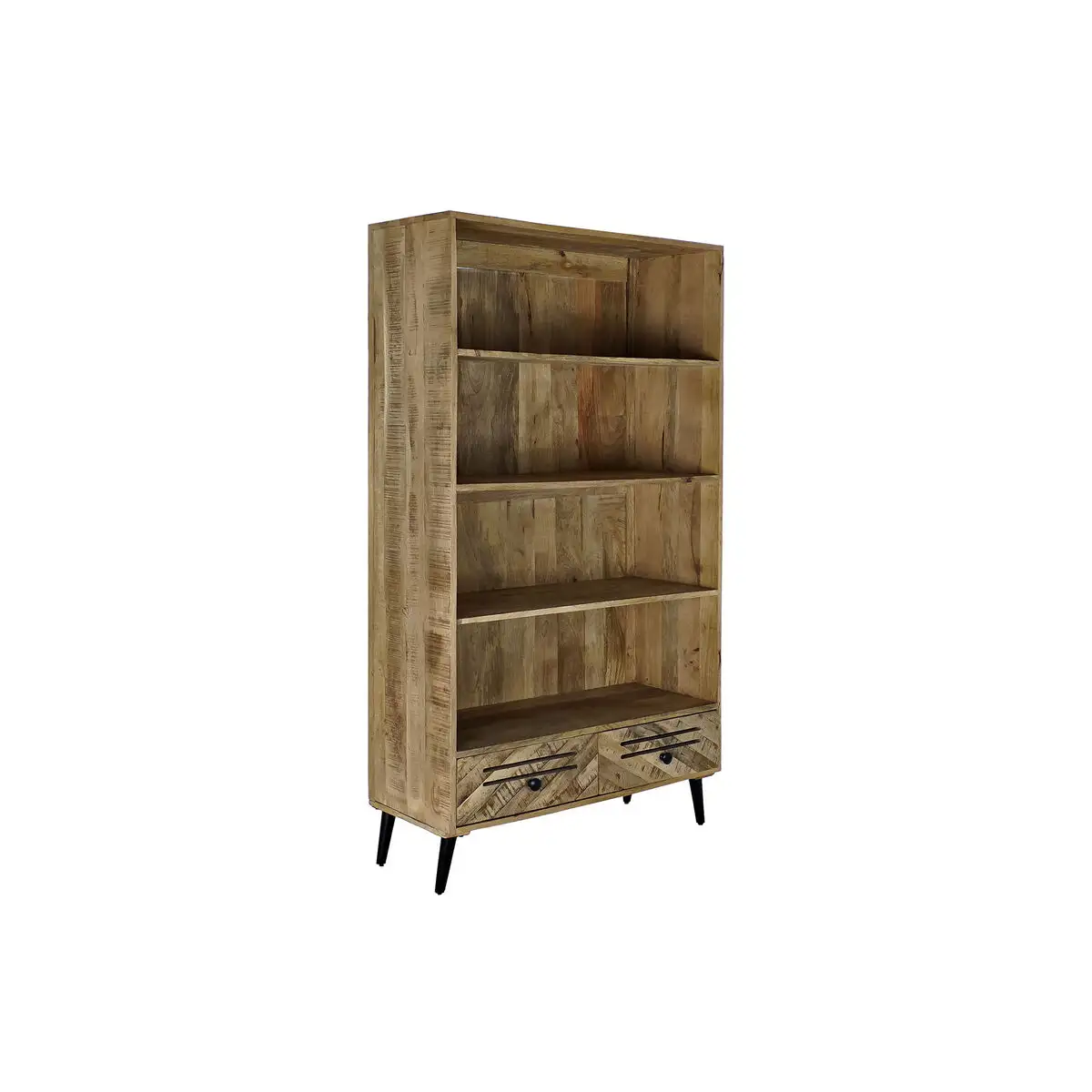 Etagere dkd home decor noir metal brun fonce bois de manguier 100 x 40 x 180 cm_9803. DIAYTAR SENEGAL - Où la Qualité est Notre Engagement. Explorez notre boutique en ligne pour découvrir des produits conçus pour vous apporter satisfaction et plaisir.