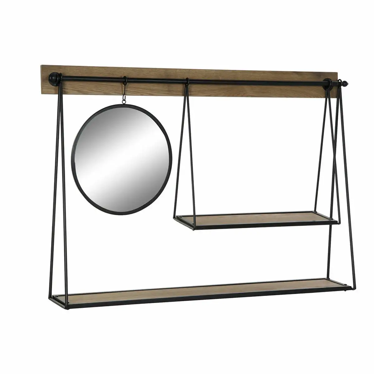 Etagere dkd home decor noir naturel bois metal miroir bois mdf 120 x 20 x 83 cm_4976. DIAYTAR SENEGAL - Votre Destination pour un Shopping Unique. Parcourez notre catalogue et trouvez des articles qui vous inspirent et vous édifient.