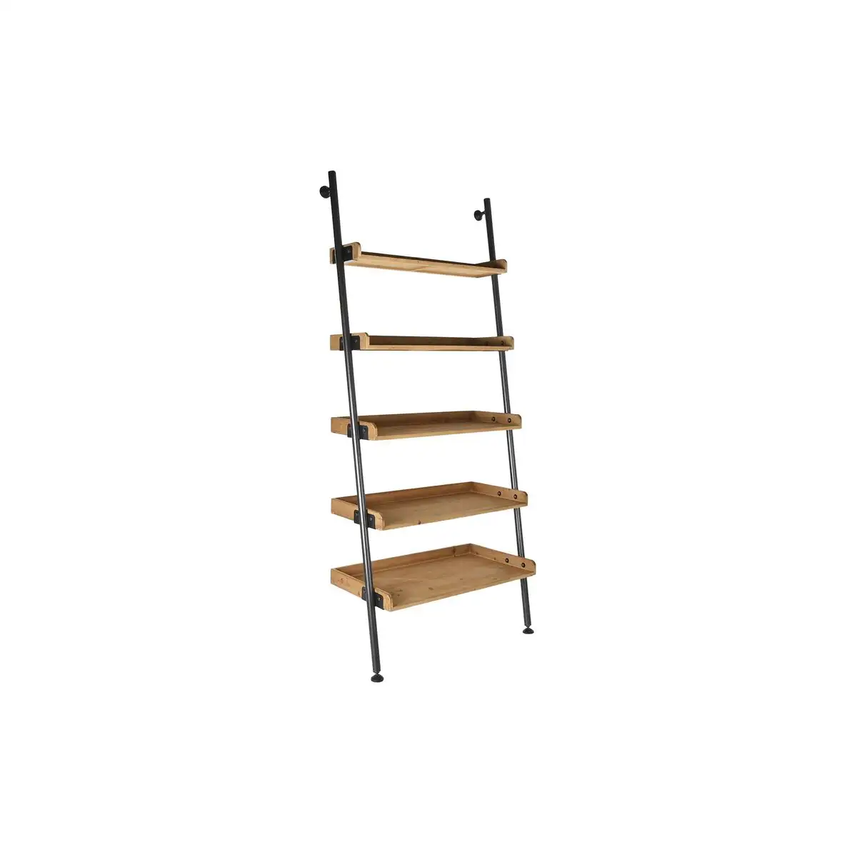 Etagere dkd home decor sapin naturel noir metal 5 etageres 86 x 45 x 200 cm _8487. DIAYTAR SENEGAL - Où la Tradition s'Harmonise avec le Moderne. Parcourez notre gamme diversifiée et choisissez des produits qui révèlent l'âme du Sénégal.