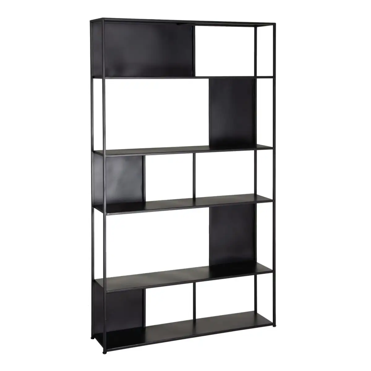 Etagere square 100 x 22 x 175 cm noir metal_4886. DIAYTAR SENEGAL - Là où Chaque Achat a du Sens. Explorez notre gamme et choisissez des produits qui racontent une histoire, du traditionnel au contemporain.