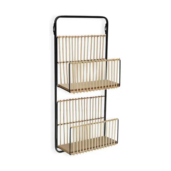 Etagere versa metal rotin bois mdf 12 x 68 x 32 cm _5519. DIAYTAR SENEGAL - Votre Destination Shopping d'Exception. Parcourez nos rayons virtuels et choisissez des produits qui incarnent l'excellence et la diversité.