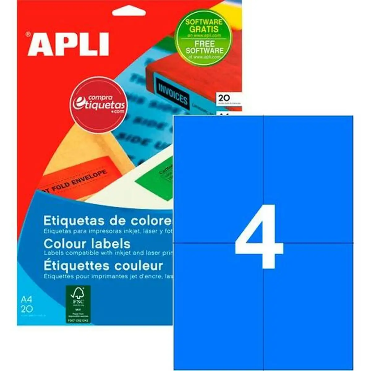 Etiquettes pour imprimante apli 105 x 148 mm bleu 20 volets_1896. Entrez dans l'Univers de DIAYTAR SENEGAL - Où Chaque Produit a une Signification. Explorez notre gamme diversifiée et découvrez des articles qui résonnent avec votre vie.