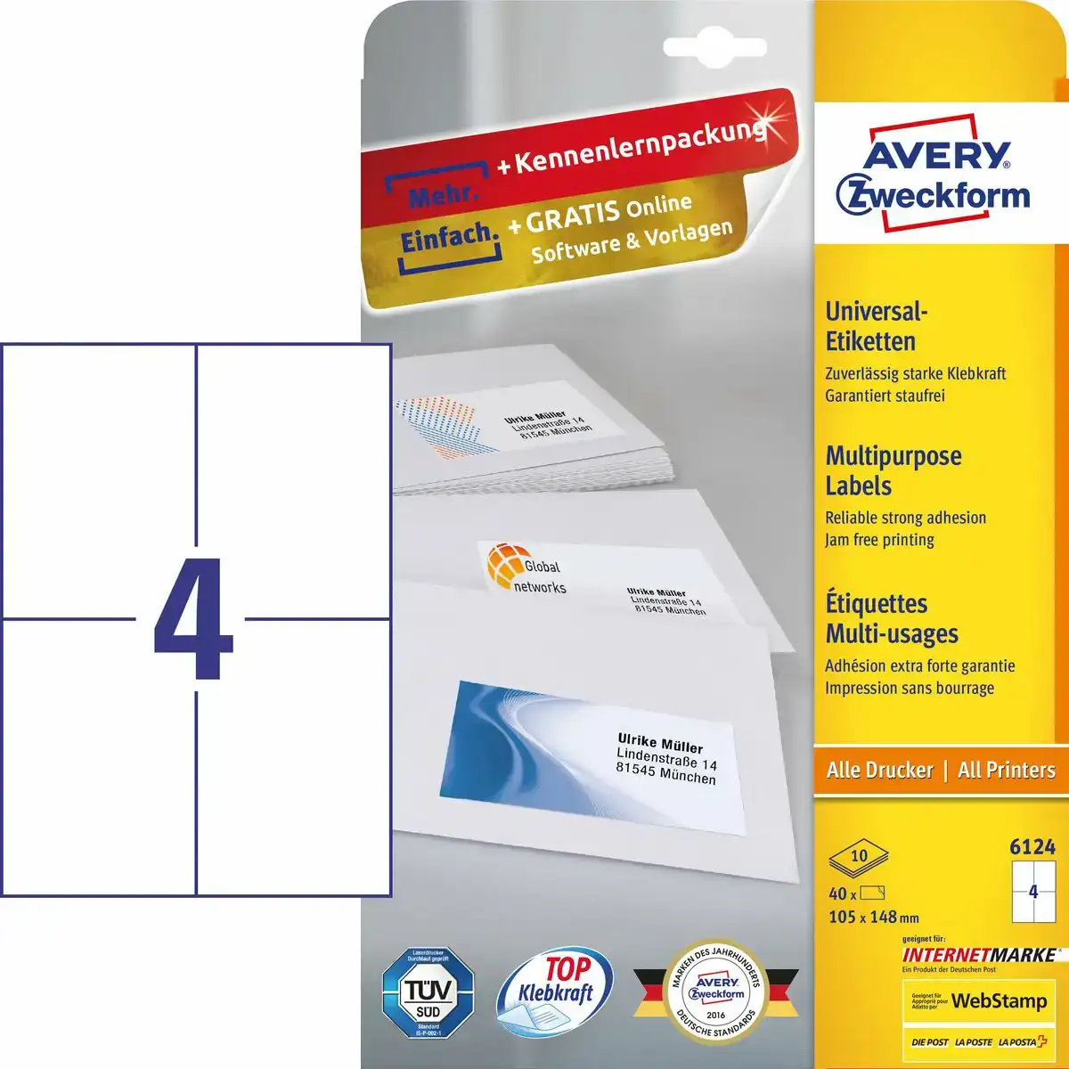 Etiquettes pour imprimante avery blanc 4 unites reconditionne a _9258. Bienvenue chez DIAYTAR SENEGAL - Où le Shopping Devient un Voyage. Explorez notre plateforme pour dénicher des produits uniques, racontant l'histoire et l'âme du Sénégal.