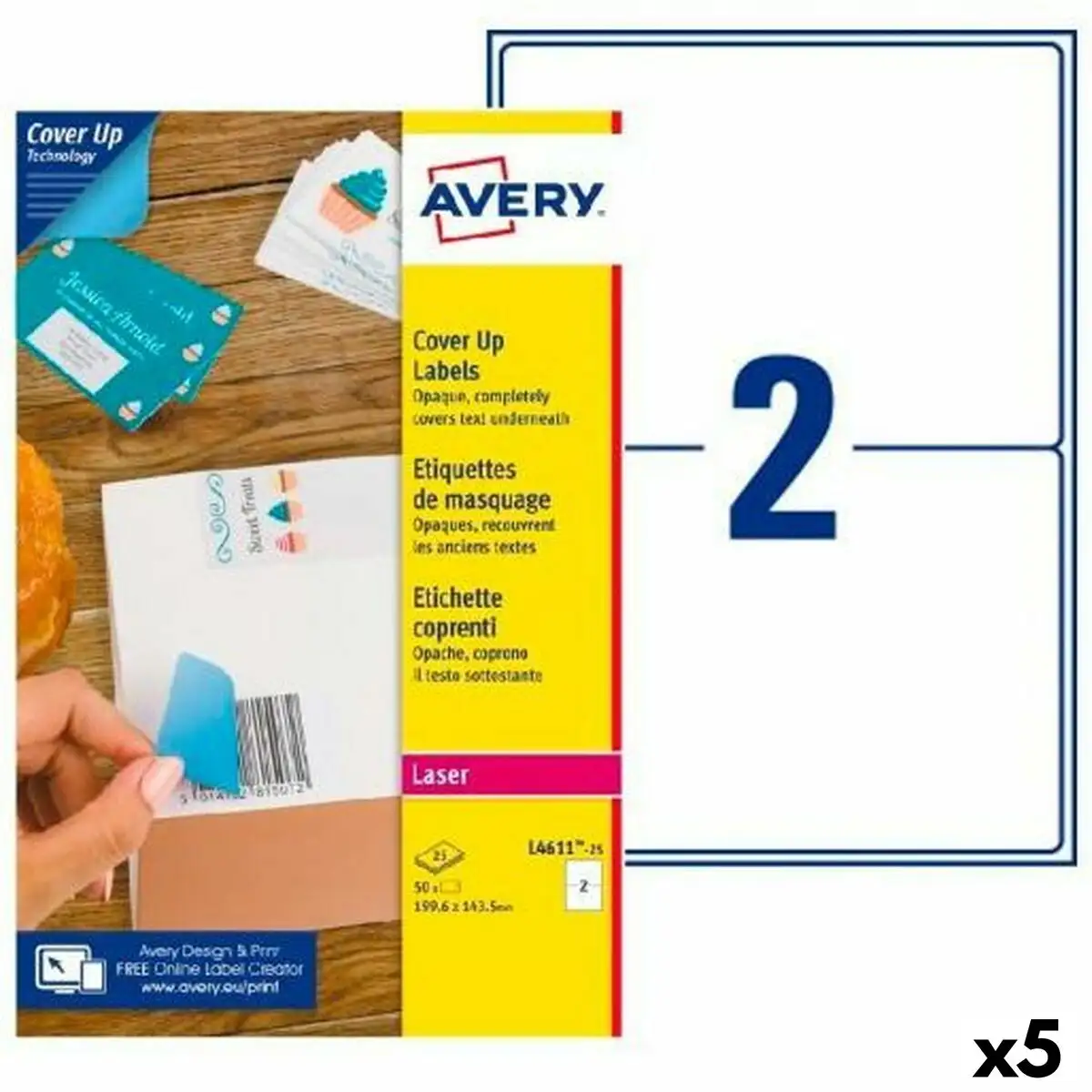 Etiquettes pour imprimante avery l4611 199 6 x 143 5 mm blanc 25 volets 5 unites _9679. DIAYTAR SENEGAL - Votre Boutique en Ligne, Votre Histoire. Explorez notre sélection et découvrez des produits qui reflètent votre parcours et vos aspirations, un achat à la fois.