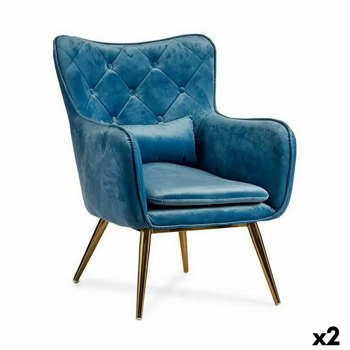 Fauteuil bleu 68 x 92 x 70 cm 2 unites _3664. DIAYTAR SENEGAL - Où Choisir Rime avec Qualité. Découvrez notre sélection soigneusement conçue et choisissez des articles qui incarnent l'excellence et l'innovation.