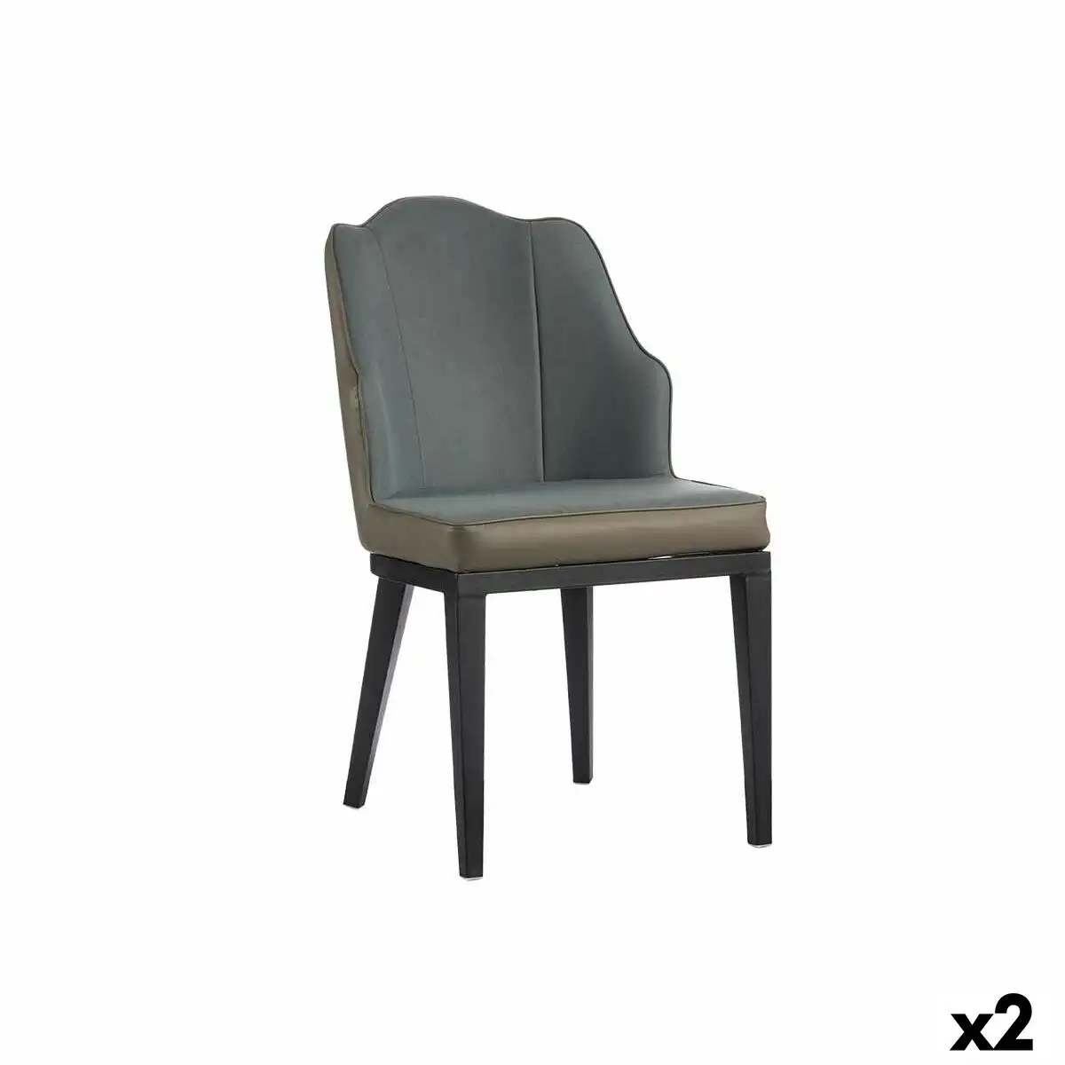 Fauteuil coquillage bleu noir gris acier 48 x 88 x 60 cm 2 unites _6119. DIAYTAR SENEGAL - L'Art de Vivre le Shopping Inspiré. Parcourez notre catalogue et choisissez des produits qui reflètent votre passion pour la beauté et l'authenticité.