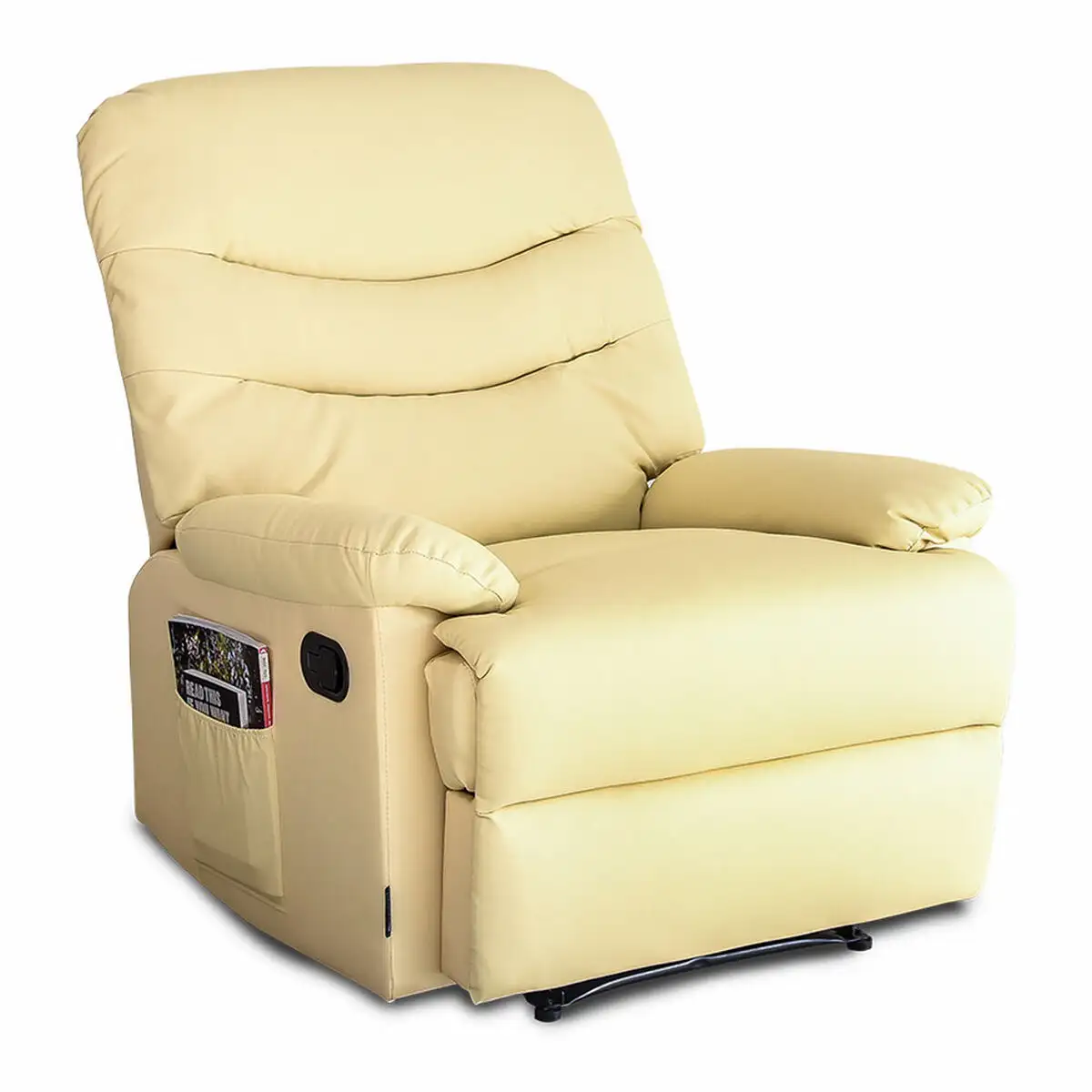 Fauteuil de relaxation massant astan hogar manuel creme cuir synthetoqie_5765. DIAYTAR SENEGAL - Où Chaque Sélection est une Victoire. Découvrez notre boutique en ligne et trouvez des articles qui vous rendent la vie plus belle, un choix à la fois.