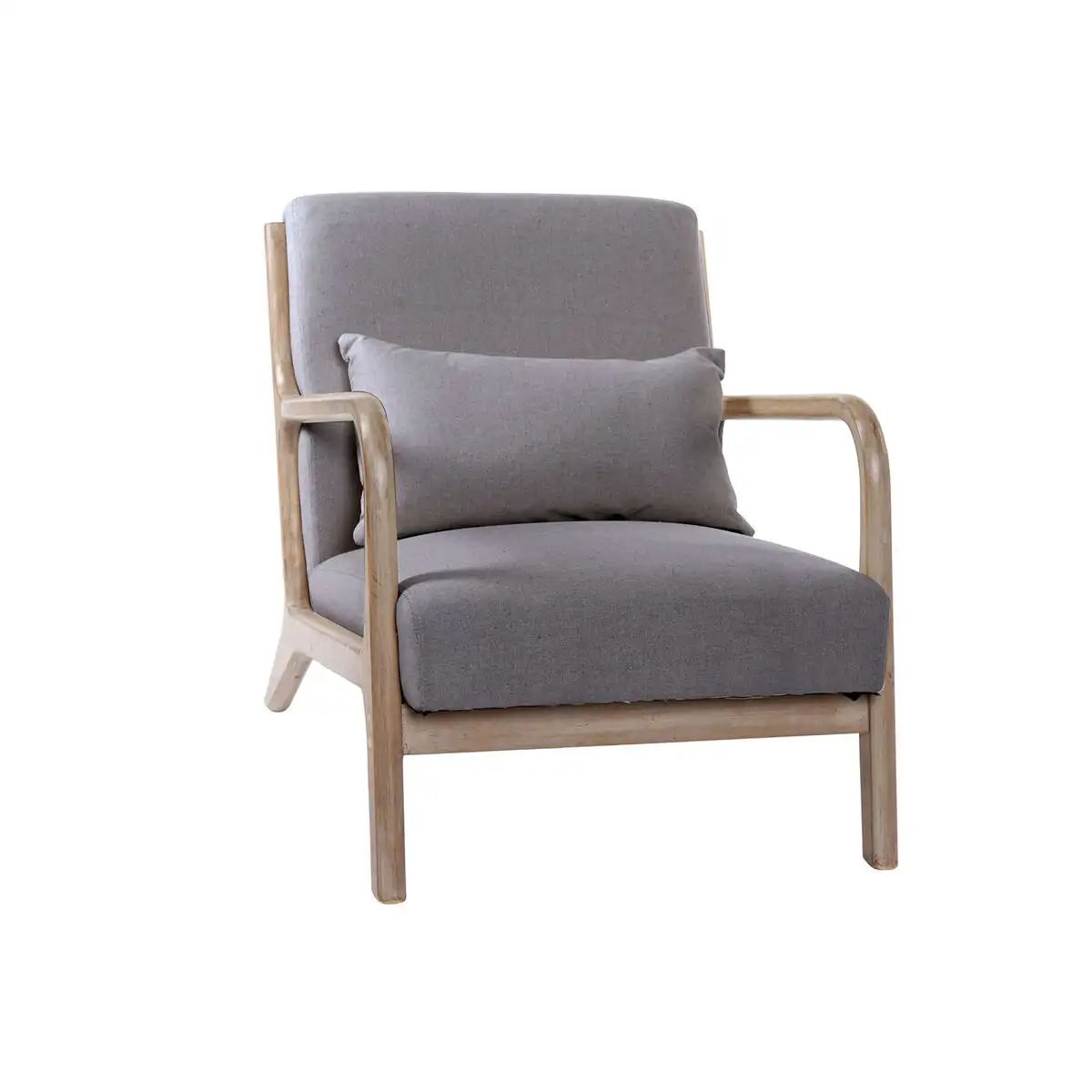 Fauteuil dkd home decor 66 x 79 x 75 cm sixties gris bois_8536. DIAYTAR SENEGAL - Votre Boutique en Ligne, Votre Histoire. Explorez notre sélection et découvrez des produits qui reflètent votre parcours et vos aspirations, un achat à la fois.