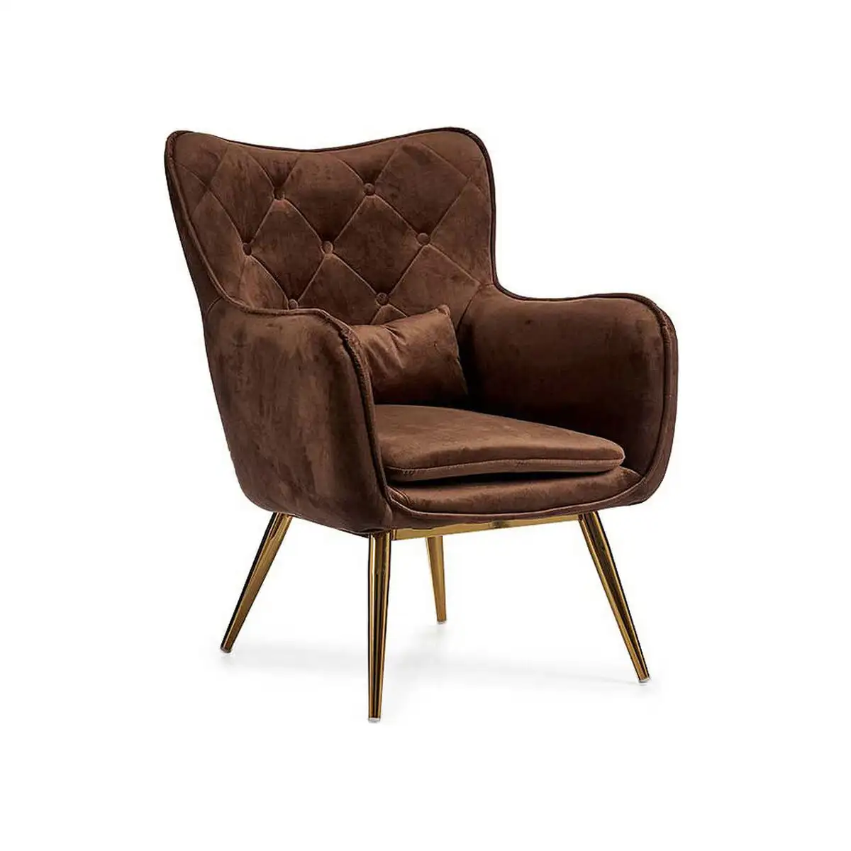 Fauteuil marron velours 68 x 92 x 70 cm _5583. Bienvenue chez DIAYTAR SENEGAL - Où Chaque Achat Fait une Différence. Découvrez notre gamme de produits qui reflètent l'engagement envers la qualité et le respect de l'environnement.