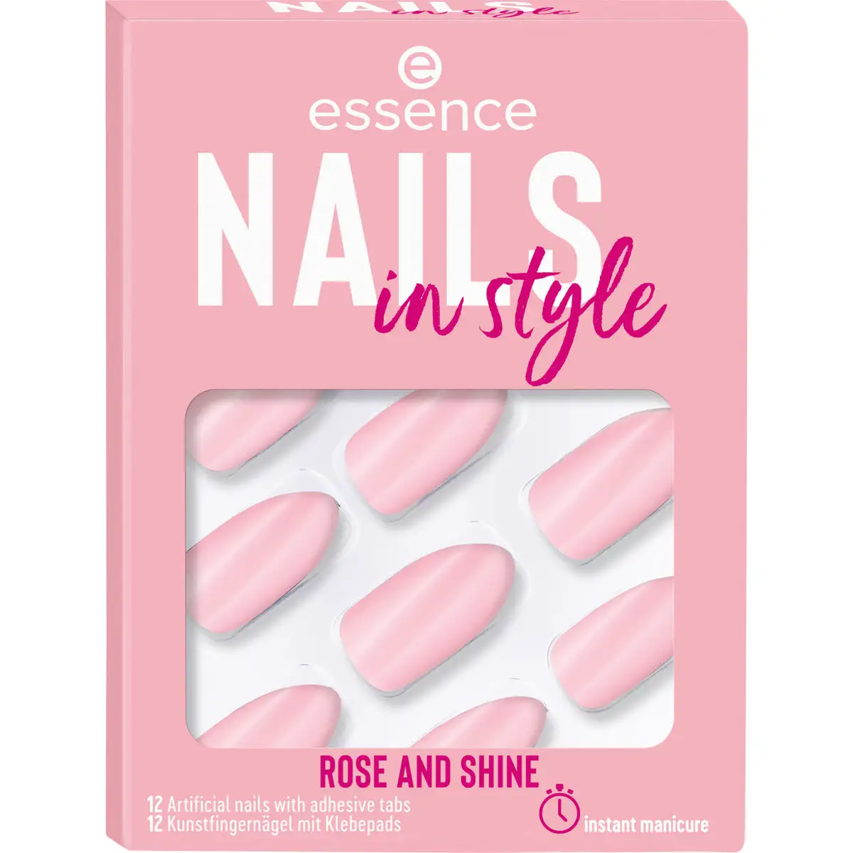 Faux ongles essence nails in style 12 pieces no 14 rose and shine_5260. DIAYTAR SENEGAL - Là où Chaque Produit a son Histoire. Découvrez notre gamme de produits, chacun portant en lui le récit de l'artisanat et de la passion, pour vous offrir une expérience de shopping authentique.