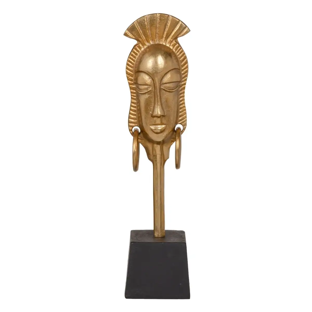 Figurine decorative 11 x 10 5 x 46 cm noir dore africaine_4539. DIAYTAR SENEGAL - L'Art de Choisir, l'Art de S'émerveiller. Explorez notre boutique en ligne et choisissez des articles qui éveillent votre sens de l'émerveillement.