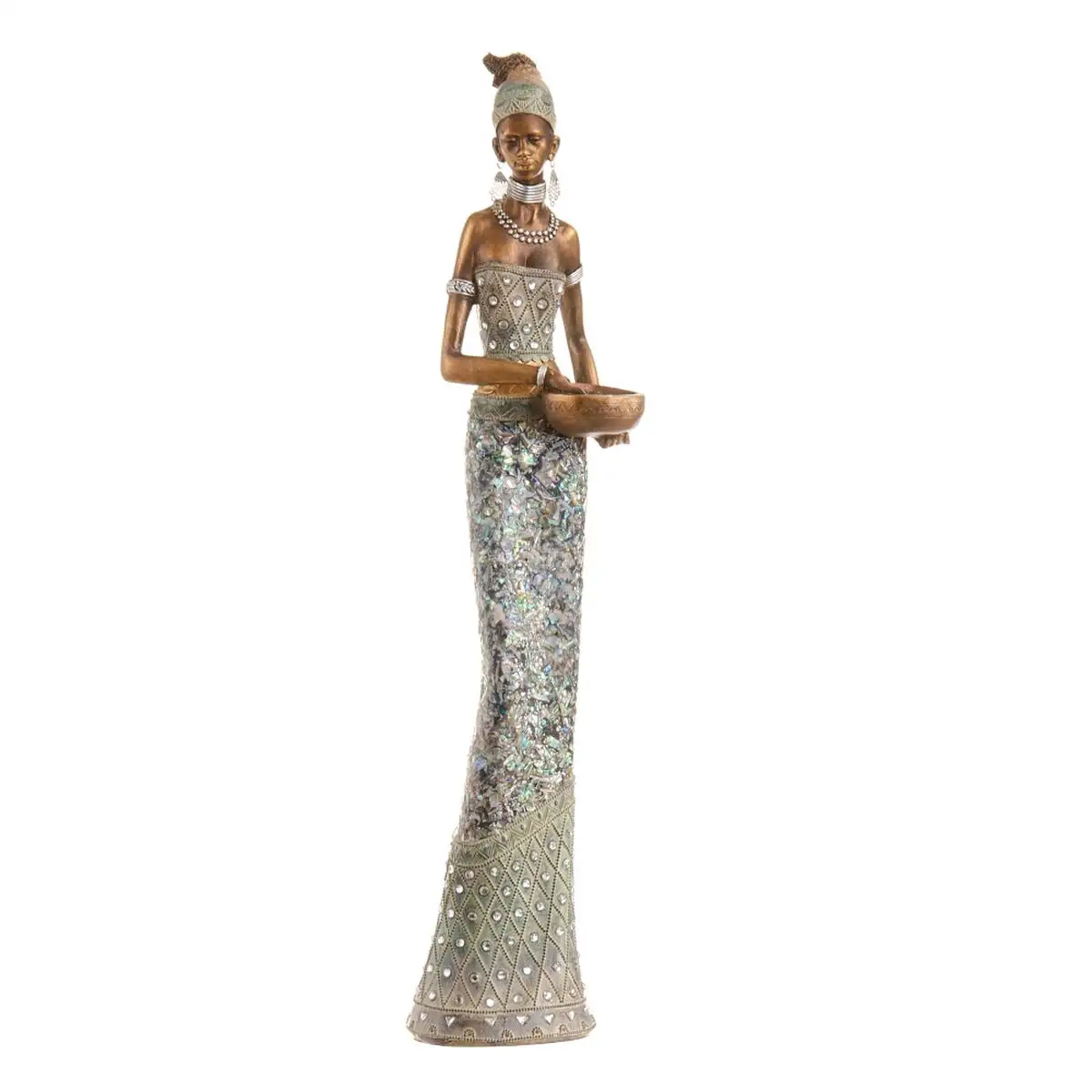 Figurine decorative 14 x 12 5 x 54 5 cm africaine_2684. DIAYTAR SENEGAL - Où Chaque Détail Fait la Différence. Parcourez notre sélection soignée et choisissez des articles qui rehaussent votre quotidien, du fonctionnel à l'esthétique.