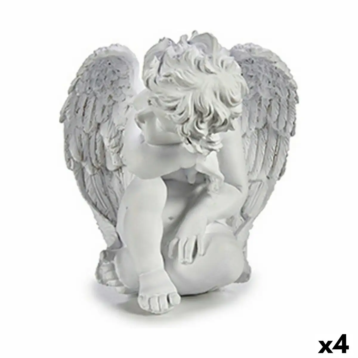 Figurine decorative 24 x 27 x 28 cm blanc 4 unites _8361. DIAYTAR SENEGAL - Votre Compagnon Shopping, Votre Style Unique. Explorez notre boutique en ligne pour dénicher des trésors qui expriment qui vous êtes, de la mode à la maison.