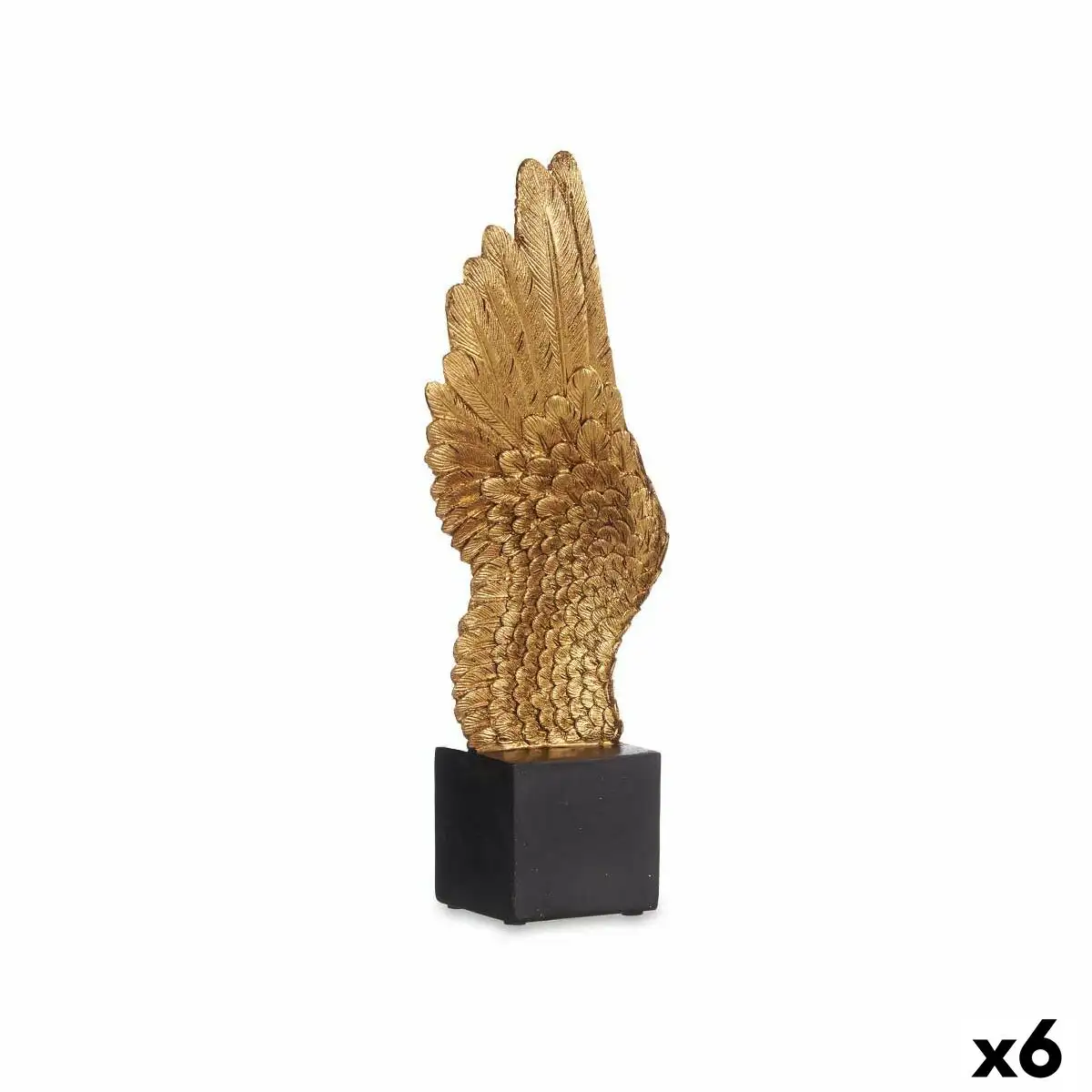 Figurine decorative ailes noir dore 8 x 33 5 x 13 cm 6 unites _5235. DIAYTAR SENEGAL - Votre Passage vers le Raffinement. Plongez dans notre univers de produits exquis et choisissez des articles qui ajoutent une touche de sophistication à votre vie.