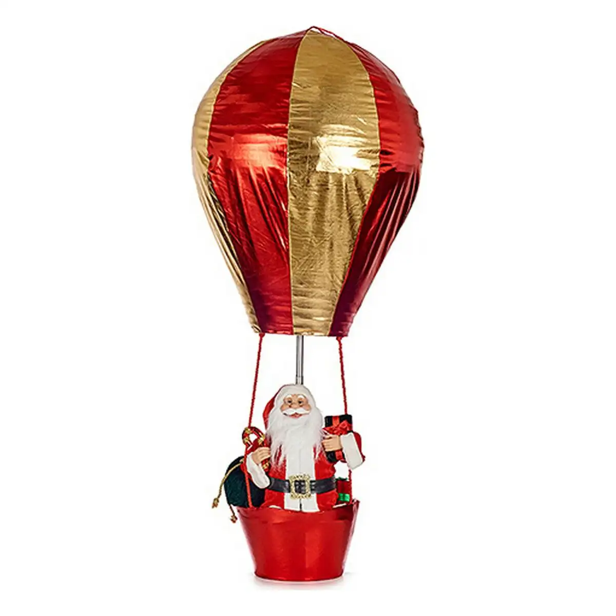 Figurine decorative ballon pere noel 64 x 150 x 64 cm rouge dore plastique_1138. DIAYTAR SENEGAL - Votre Destination Shopping Incontournable. Parcourez nos rayons virtuels et trouvez des articles qui répondent à tous vos besoins, du quotidien à l'exceptionnel.