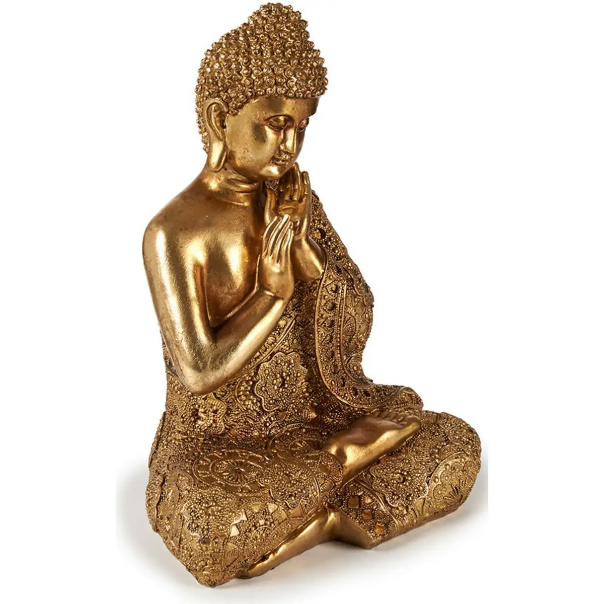 Figurine decorative buda dore 17 x 33 x 23 cm_1188. DIAYTAR SENEGAL - L'Art du Shopping Facilité. Naviguez sur notre plateforme en ligne pour découvrir une expérience d'achat fluide et agréable, avec une gamme de produits adaptés à tous.