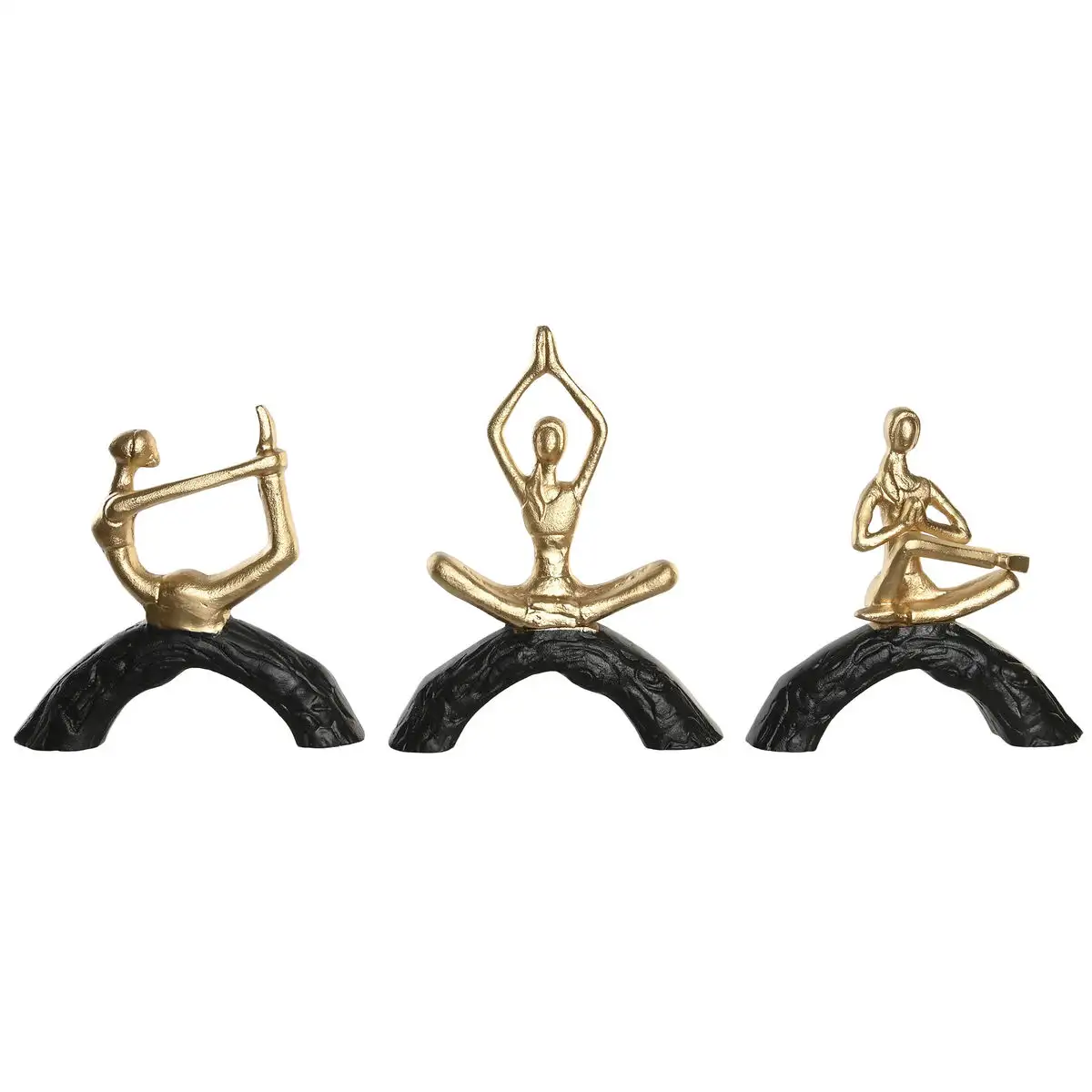 Figurine decorative dkd home decor 28 x 7 x 35 cm 28 x 8 x 36 cm noir dore yoga 3 unites _1124. DIAYTAR SENEGAL - Où Chaque Produit a son Histoire. Découvrez notre gamme de produits, chacun portant en lui le récit de l'artisanat et de la passion, pour vous offrir une expérience de shopping authentique.