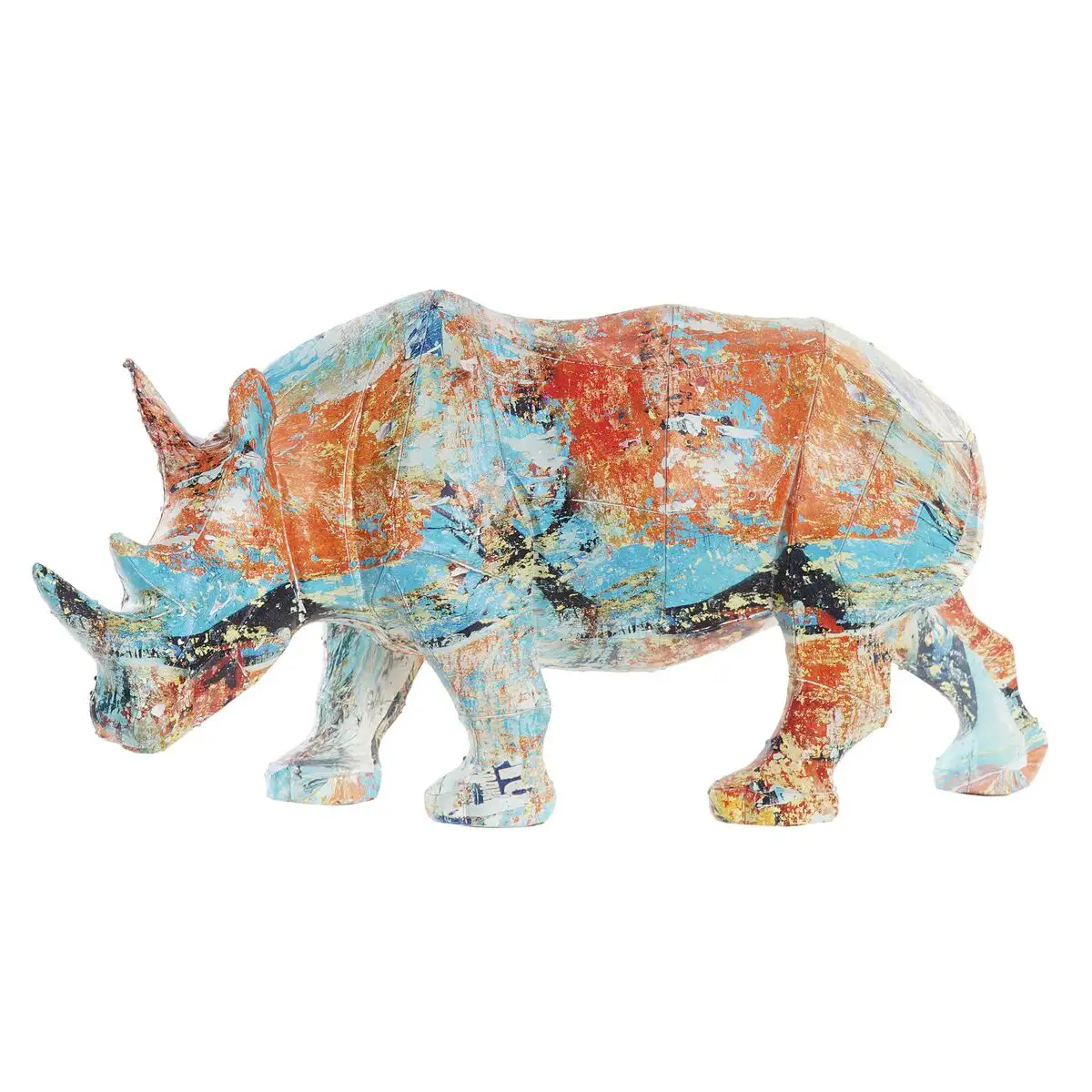 Figurine decorative dkd home decor 34 x 12 5 x 16 5 cm multicouleur rhinoceros moderne_4570. Bienvenue chez DIAYTAR SENEGAL - Où le Shopping Devient un Plaisir. Découvrez notre boutique en ligne et trouvez des trésors qui égaieront chaque jour de votre vie.