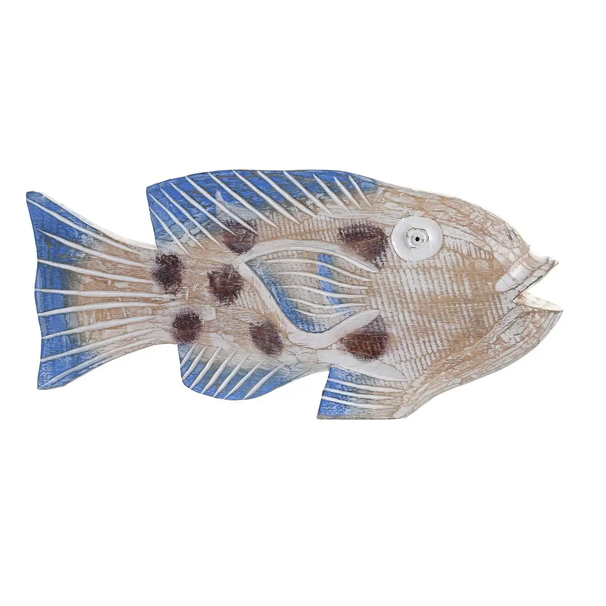 Figurine decorative dkd home decor 40 x 5 x 18 cm naturel bleu poisson mediterraneen_4091. Bienvenue chez DIAYTAR SENEGAL - Où Chaque Produit a son Histoire. Découvrez notre sélection unique et trouvez des articles qui racontent la richesse culturelle et artistique du Sénégal.