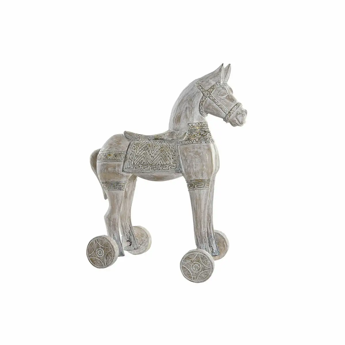 Figurine decorative dkd home decor 8424001847884 cheval finition vieillie dore blanc fer bois d albassia 42 x 22 x 49 cm _9465. DIAYTAR SENEGAL - L'Art de Vivre le Shopping en Ligne. Découvrez notre plateforme intuitive et trouvez des produits qui vous inspirent et vous enchantent, à chaque clic.