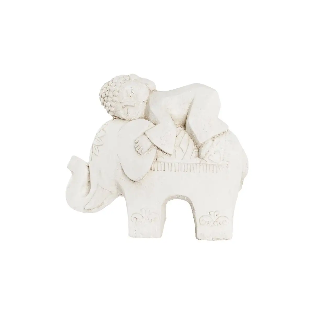 Figurine decorative dkd home decor blanc elephant oriental 44 x 22 x 40 cm_6612. DIAYTAR SENEGAL - L'Art de Vivre le Shopping Authentique. Découvrez notre boutique en ligne et trouvez des produits qui incarnent la passion et le savoir-faire du Sénégal.