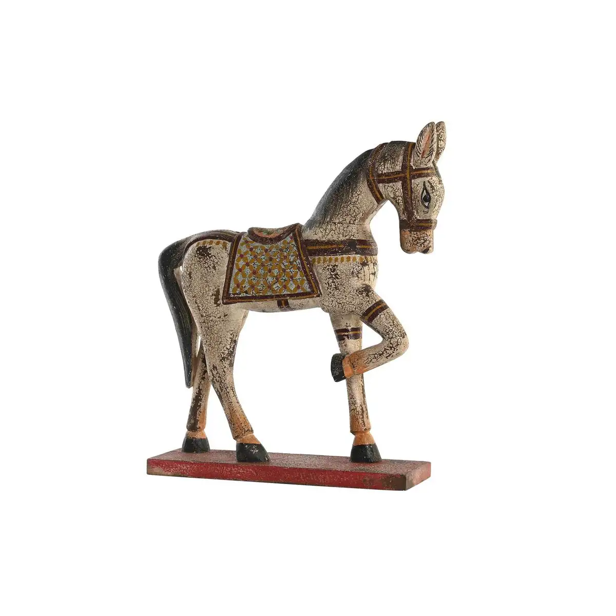 Figurine decorative dkd home decor cheval fer bois de manguier 35 x 10 x 42 cm _9748. DIAYTAR SENEGAL - Là où Choisir est un Acte d'Amour pour la Culture Sénégalaise. Explorez notre gamme et choisissez des produits qui célèbrent la richesse de notre patrimoine.