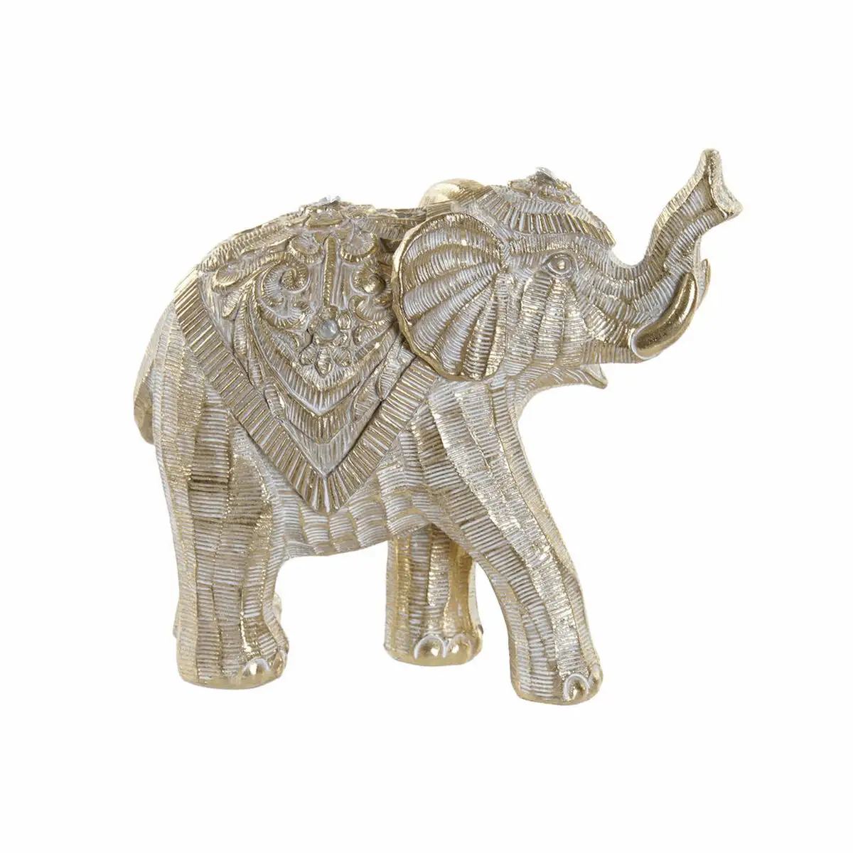 Figurine decorative dkd home decor dore elephant colonial 17 x 7 5 x 15 cm_3253. DIAYTAR SENEGAL - Où Chaque Achat Raconte une Histoire. Parcourez notre boutique en ligne pour trouver des articles qui évoquent le savoir-faire et la tradition du Sénégal.