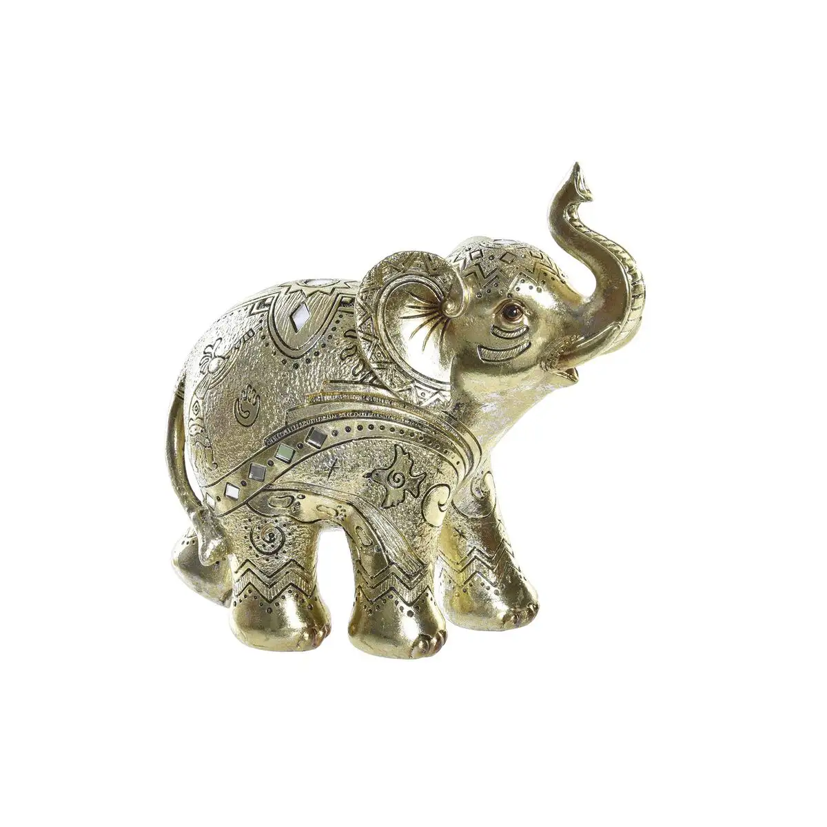 Figurine decorative dkd home decor dore elephant colonial 19 x 8 x 18 cm_5402. DIAYTAR SENEGAL - L'Art de Vivre avec Authenticité. Explorez notre gamme de produits artisanaux et découvrez des articles qui apportent une touche unique à votre vie.