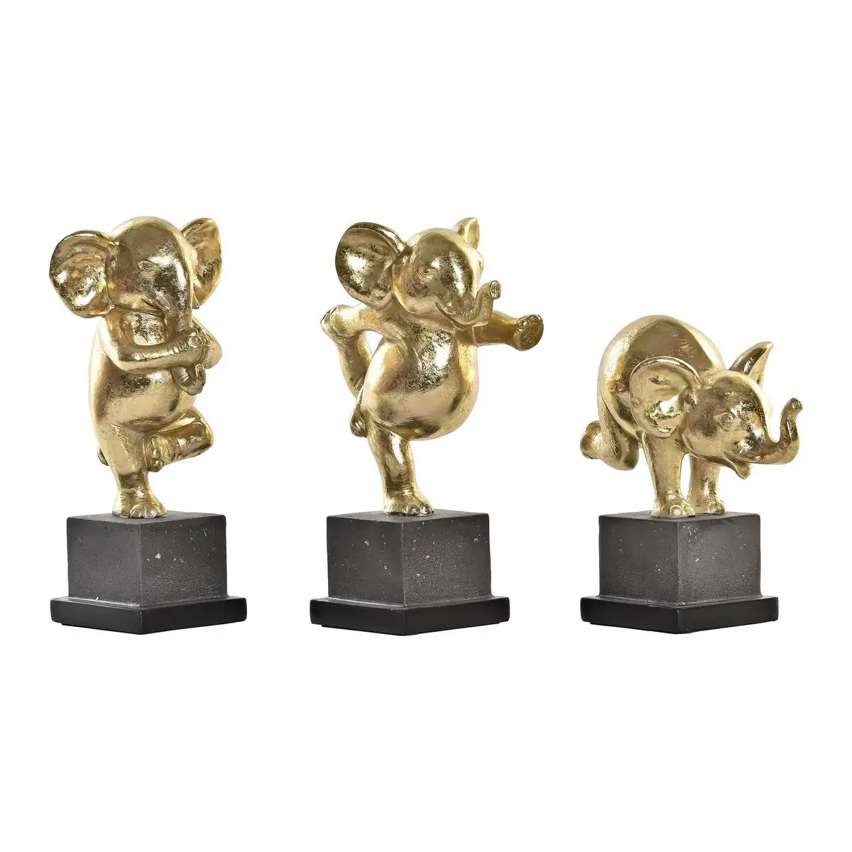 Figurine decorative dkd home decor elephant dore gris fonce 16 x 9 x 23 cm 3 unites _1426. DIAYTAR SENEGAL - Votre Plateforme Shopping Engagée. Explorez notre catalogue et choisissez des produits qui reflètent notre dévouement envers la qualité et la satisfaction du client.