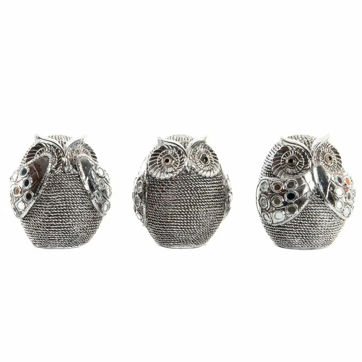 Figurine decorative dkd home decor multicouleur argente hibou chrome 12 x 11 x 14 cm 3 unites _4389. DIAYTAR SENEGAL - Là où Chaque Achat a du Sens. Explorez notre gamme et choisissez des produits qui racontent une histoire, du traditionnel au contemporain.