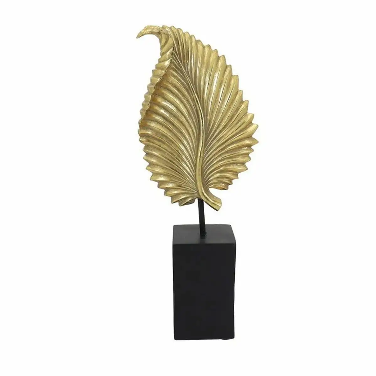 Figurine decorative dkd home decor noir dore feuille d une plante 13 5 x 7 x 36 cm_8715. DIAYTAR SENEGAL - Là où la Qualité est Non Négociable. Parcourez notre boutique en ligne pour découvrir des produits qui incarnent le raffinement et l'excellence du Sénégal.