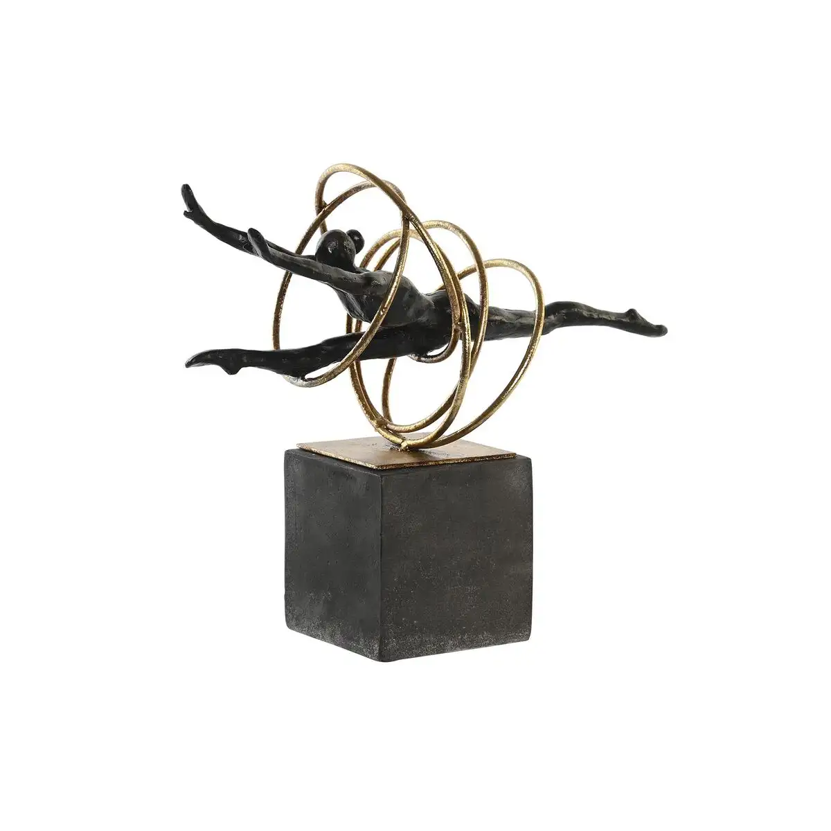 Figurine decorative dkd home decor noir dore metal resine moderne 36 x 14 x 29 5 cm _6061. DIAYTAR SENEGAL - Où Choisir est un Plaisir Responsable. Explorez notre boutique en ligne et adoptez des produits qui reflètent notre engagement envers la durabilité.